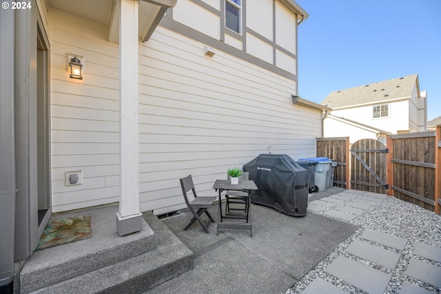 view of patio / terrace featuring grilling area