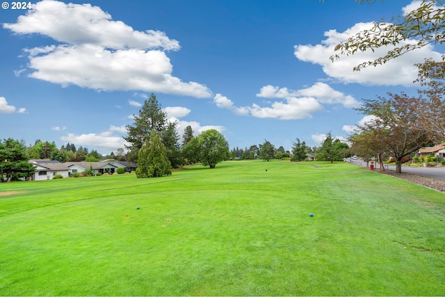 surrounding community featuring a yard