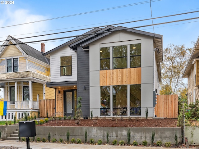 view of front of home with a porch