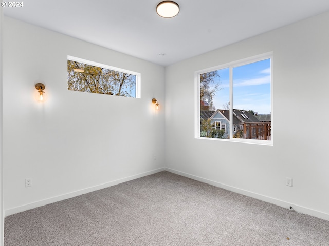 view of carpeted empty room