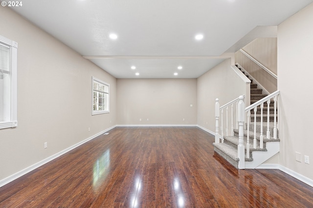 interior space featuring dark hardwood / wood-style floors