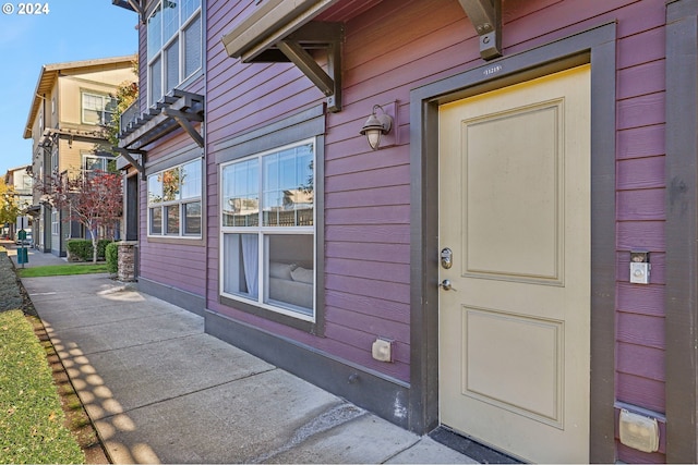 view of doorway to property