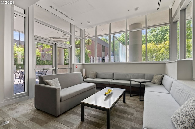 sunroom / solarium featuring a wealth of natural light