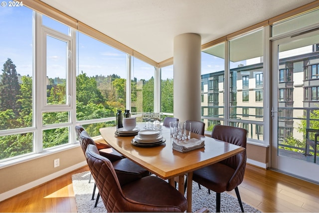 view of sunroom