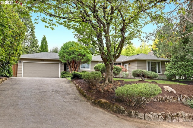 ranch-style home with a garage