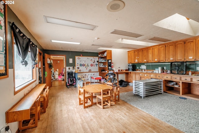 kitchen featuring light wood-type flooring