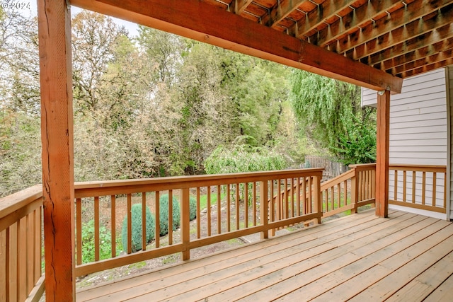 view of wooden terrace