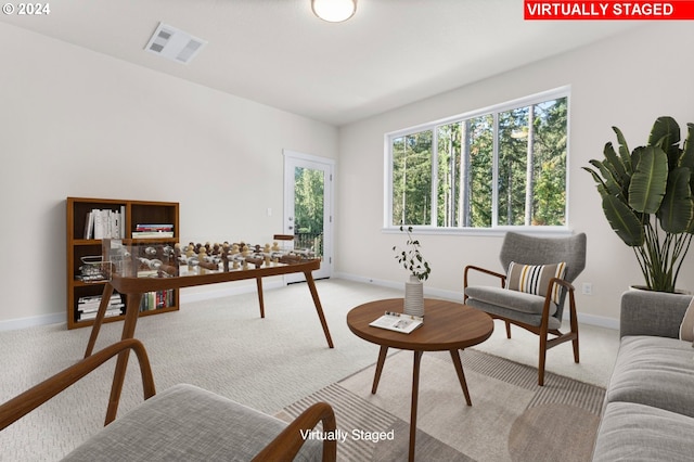 view of carpeted living room