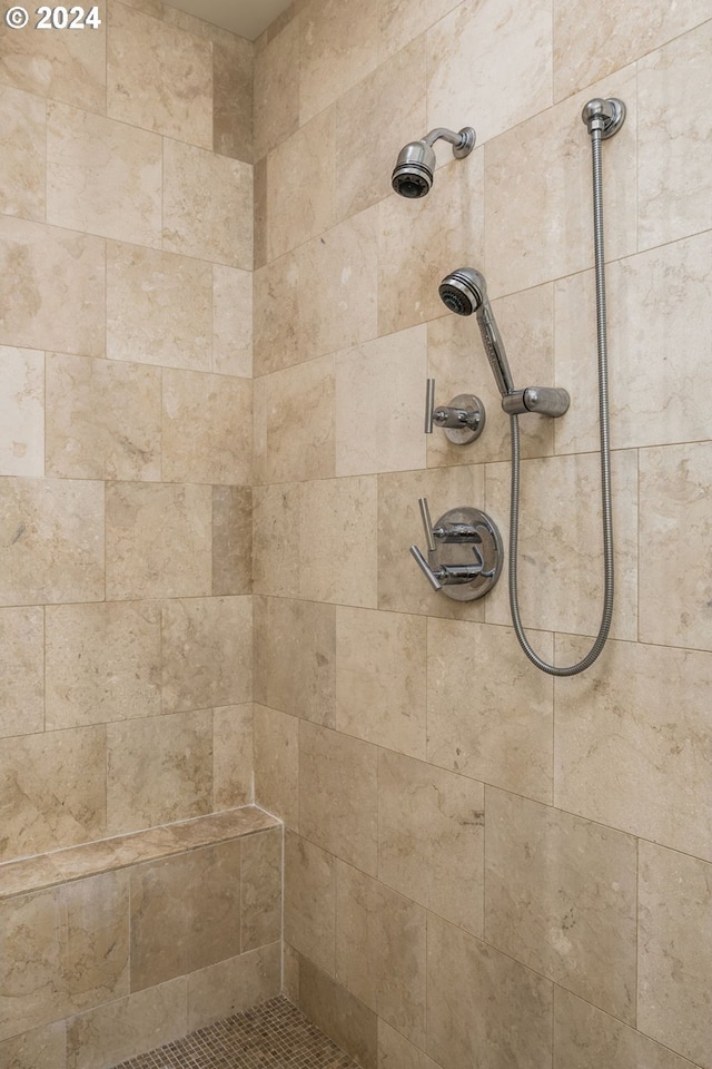 details with tiled shower