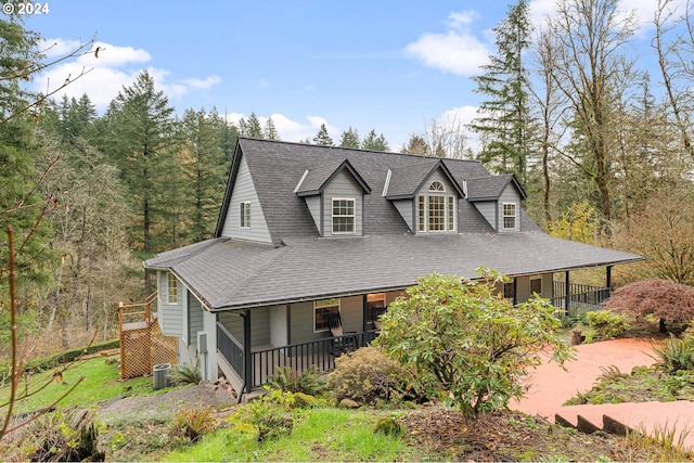 view of front of house with covered porch