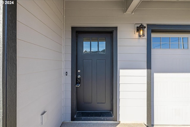 view of doorway to property