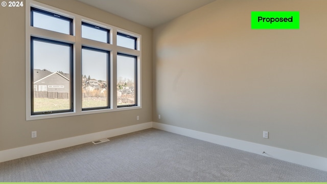 view of carpeted empty room