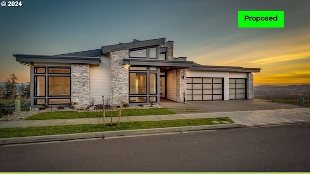 view of front of home featuring a garage