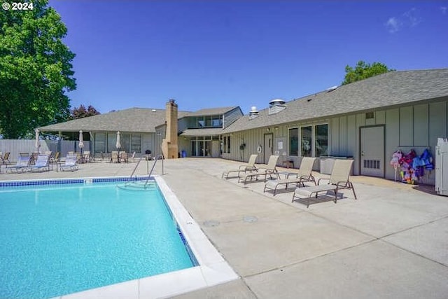 view of pool with a patio area