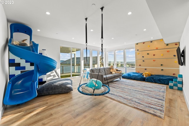 bedroom featuring light hardwood / wood-style flooring