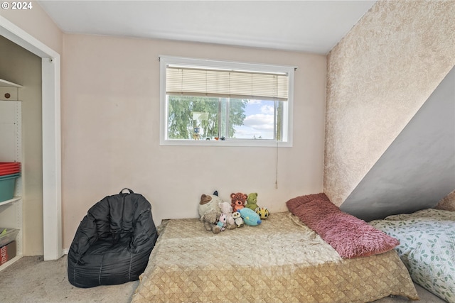 view of carpeted bedroom