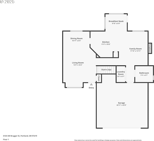 4135 SW Brugger St, Portland, OR 97219 - view of home floor plan