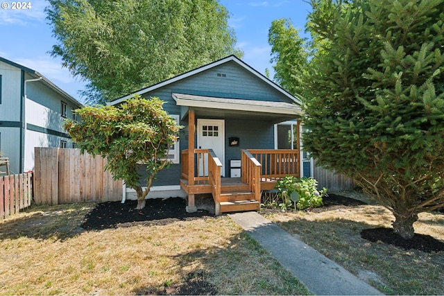 view of bungalow-style home