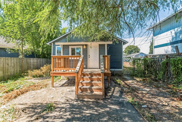 view of front of property with fence