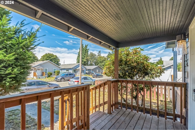 deck featuring a residential view