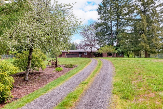 view of front of home with a front yard