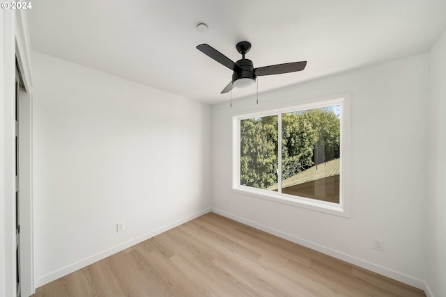 6061 NE Simpson St, Portland, OR 97218 - empty room with light wood-type flooring and a ceiling fan