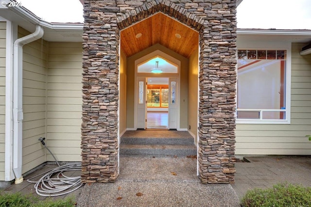 view of doorway to property