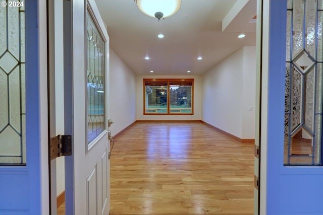 foyer featuring light hardwood / wood-style flooring