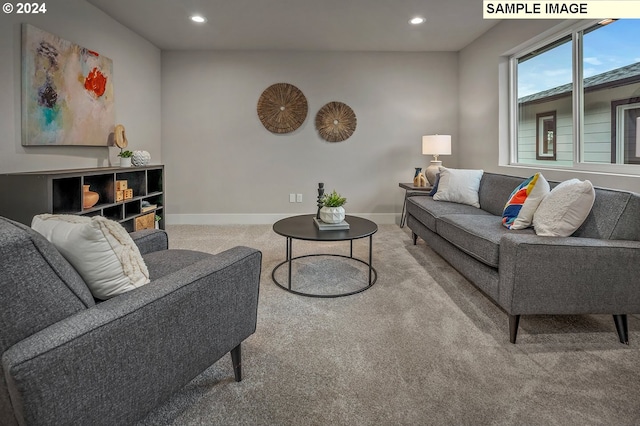 view of carpeted living room