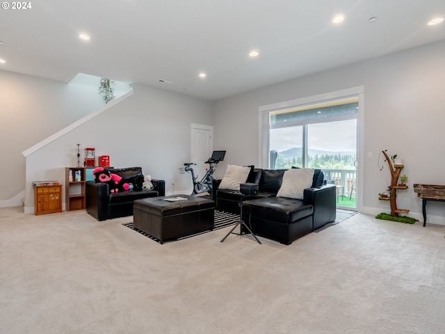 view of carpeted living room