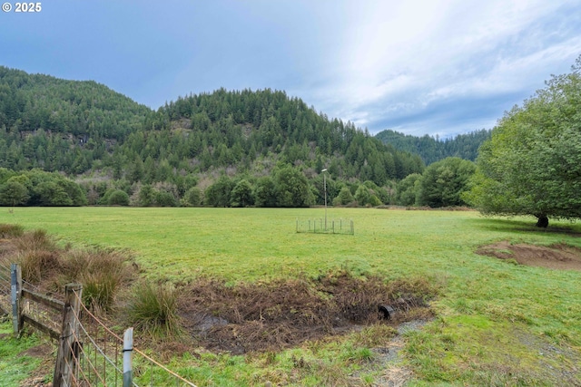 property view of mountains featuring a rural view