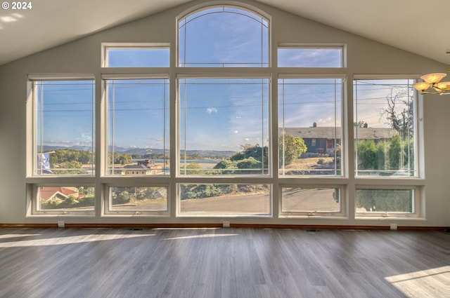 bonus room with lofted ceiling and hardwood / wood-style flooring