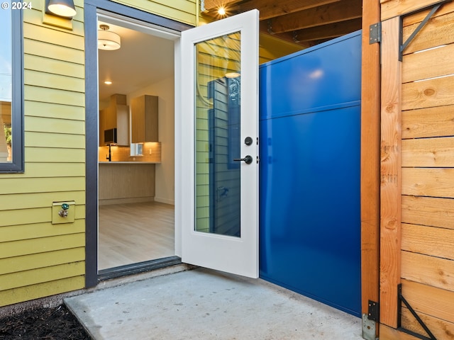 view of doorway to property