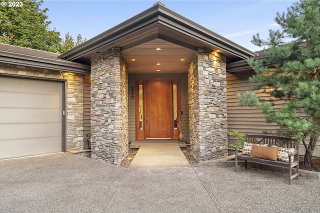 view of doorway to property