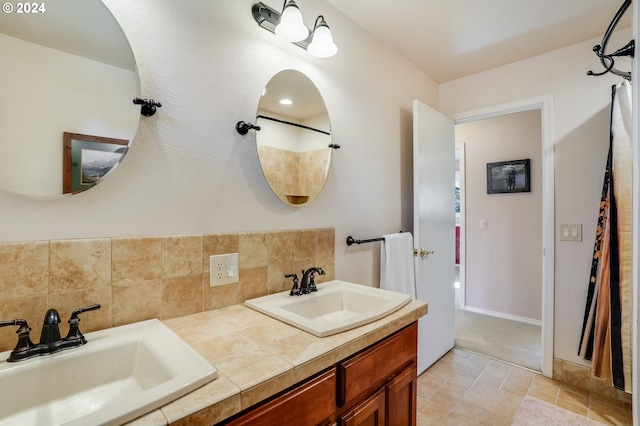 bathroom featuring vanity