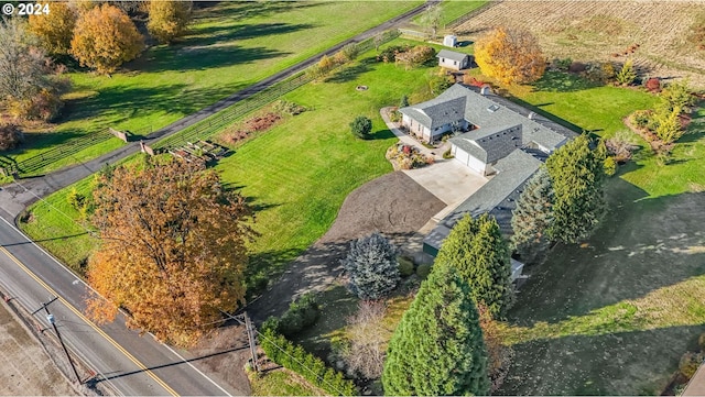 drone / aerial view featuring a rural view