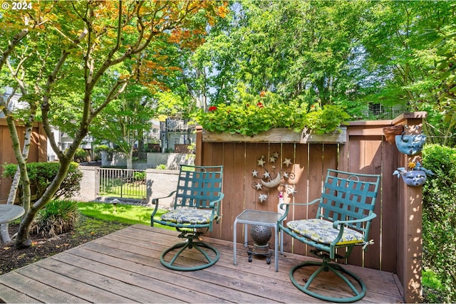 view of wooden deck