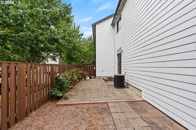 view of patio / terrace featuring central air condition unit