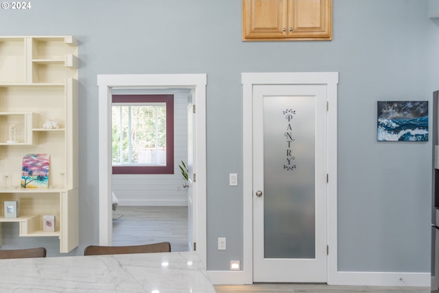 entrance foyer with wood-type flooring