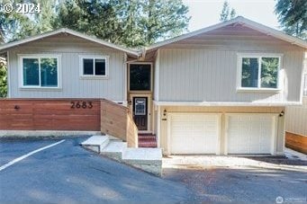 split foyer home with a garage