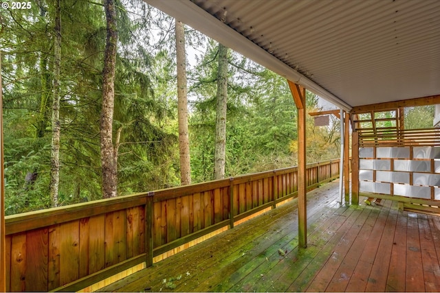 view of wooden terrace