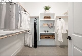 view of walk in closet