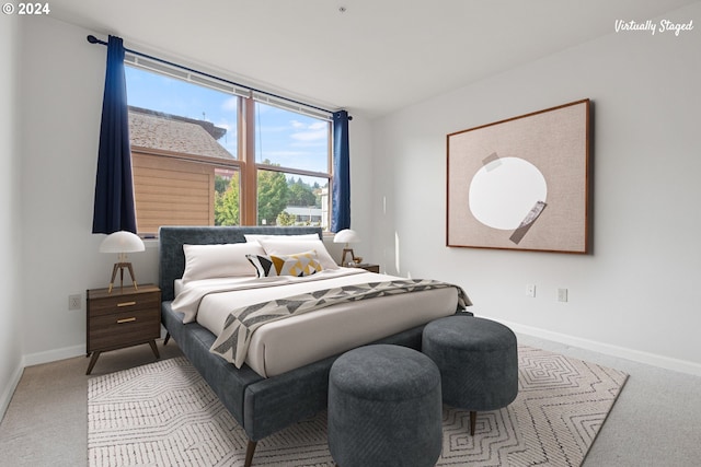 view of carpeted bedroom