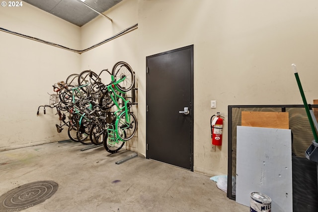 garage featuring bike storage