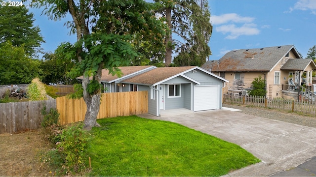 ranch-style house with a front yard