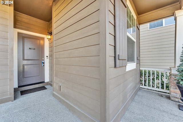 view of doorway to property