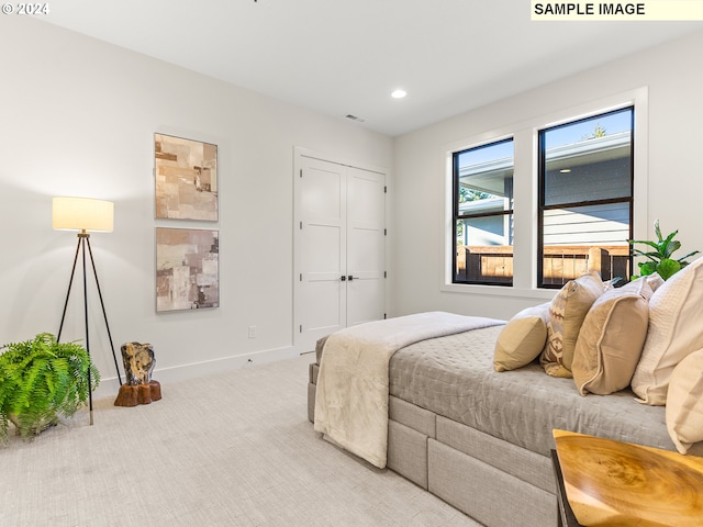 view of carpeted bedroom