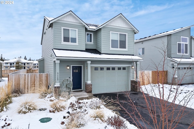 view of front of home featuring a garage