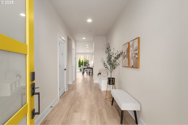 12020 SW Trask St Unit Lt95, Beaverton, OR 97007 - hallway featuring recessed lighting and light wood-type flooring