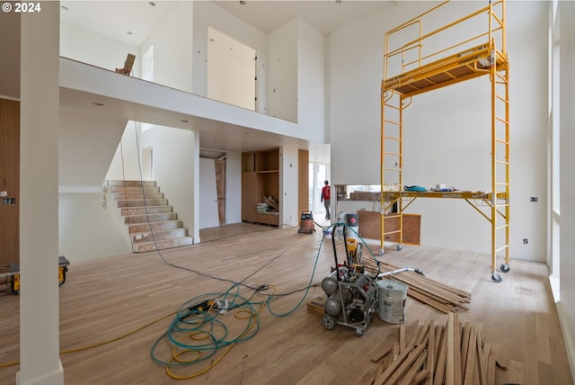 foyer with a high ceiling